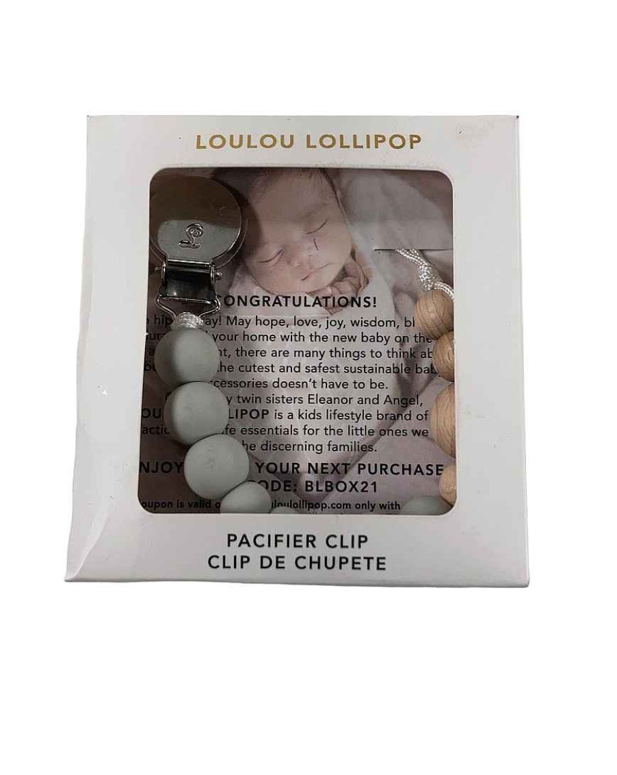 Baby Product LouLou Lollipop | Loulou Lollipop Pacifier Clip, Colour Block, Cool Grey