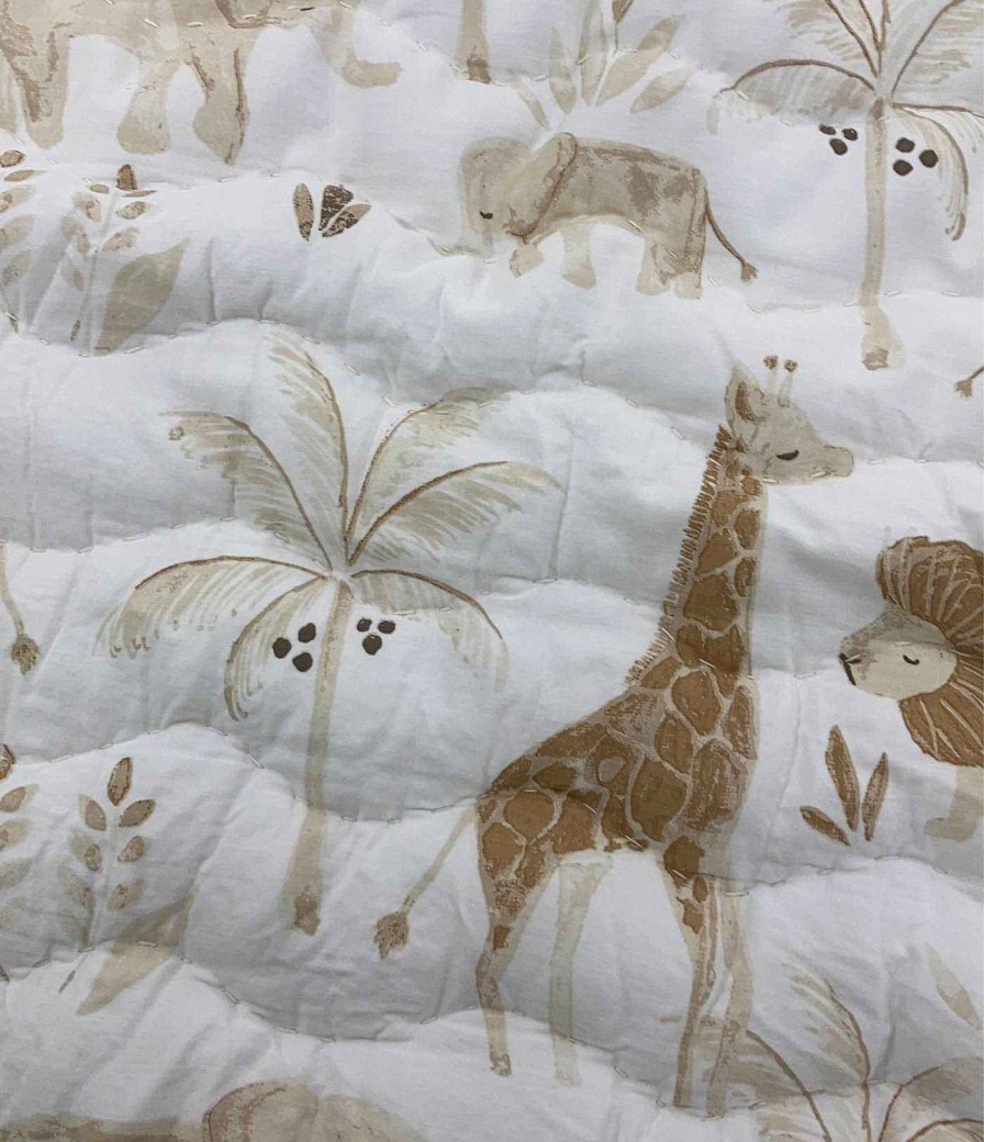 Baby Product Crane Baby | Crane Baby Cotton Quilted Play Mat, Kendi Safari Animals