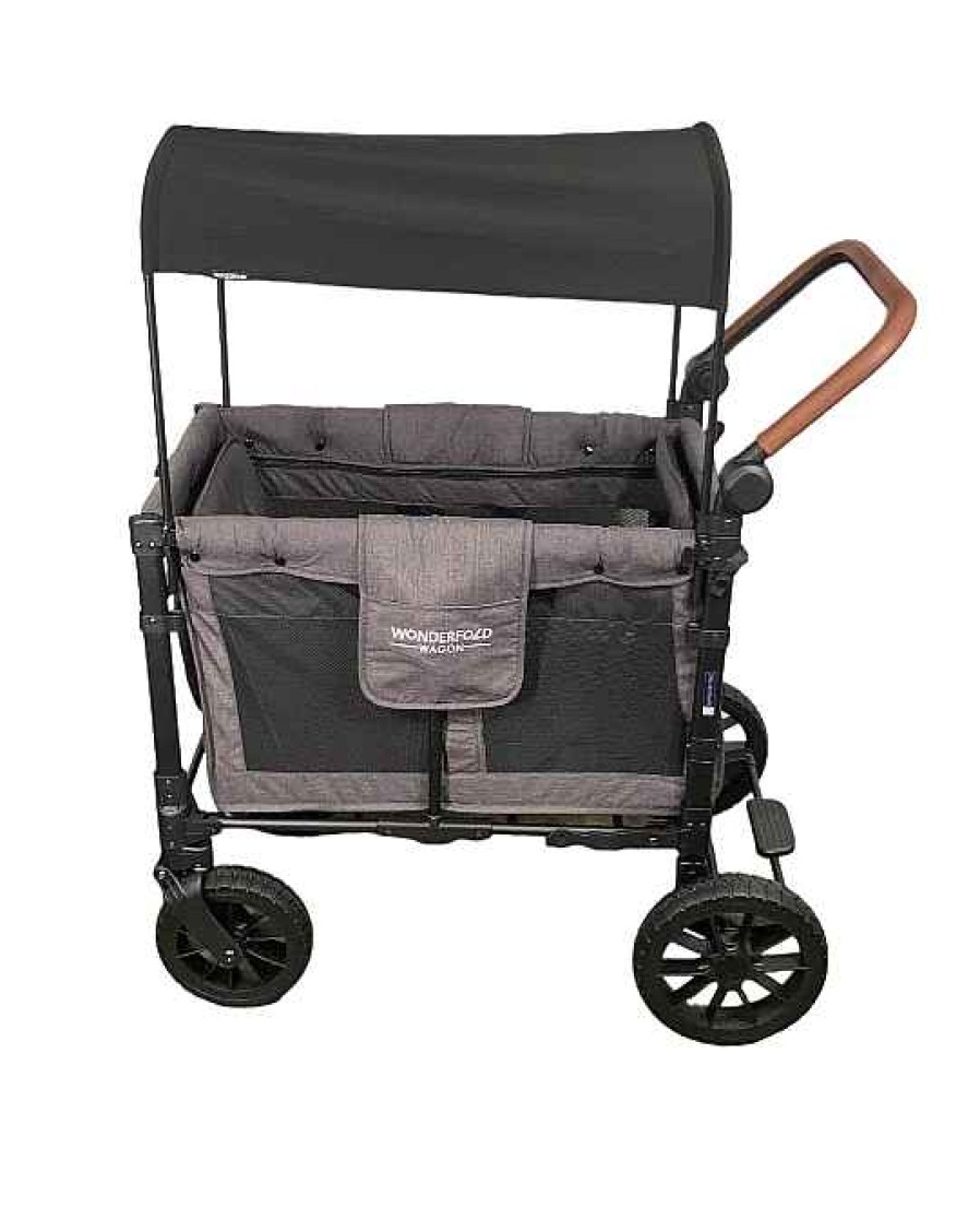 Baby Product Wonderfold | Wonderfold W2 Luxe Multifunctional Double Stroller Wagon, Charcoal Gray,