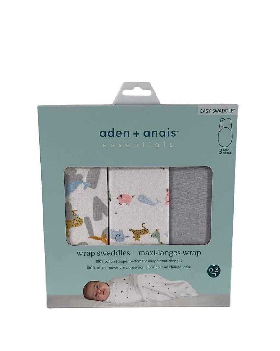 Baby Product Aden + Anais | Aden + Anais Essentials Easy Wrap Swaddle, 3 Pack, 0-3 Months, Alphabet Animals