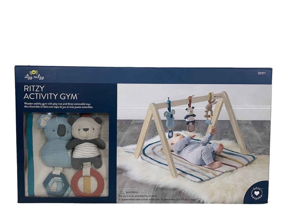 Baby Product Itzy Ritzy | Itzy Ritzy Wooden Activity Gym Playmat With Hanging Toys