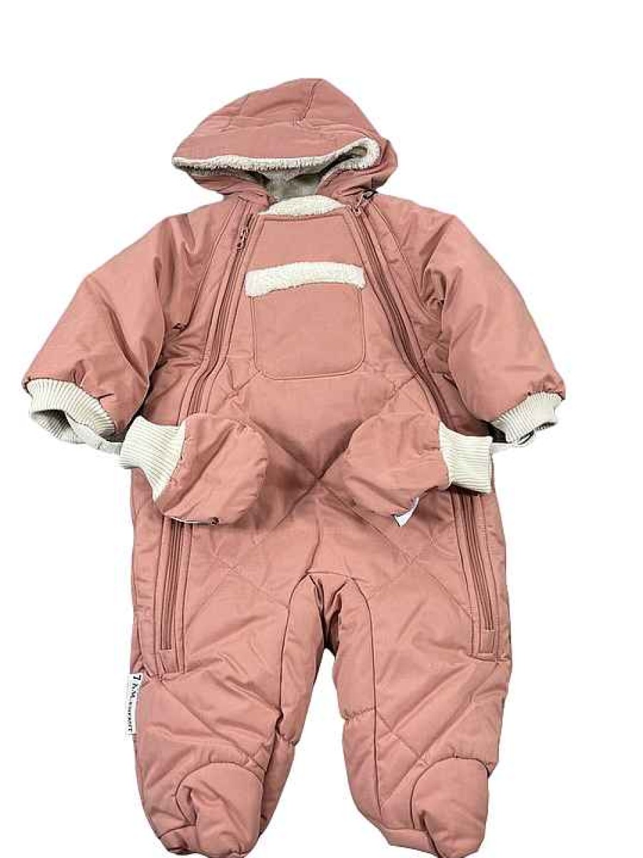 Baby Product 7 A.M. Enfant | 7 A.M. Enfant Benji Snowsuit Bebe, 6-12 Months, Rose Dawn