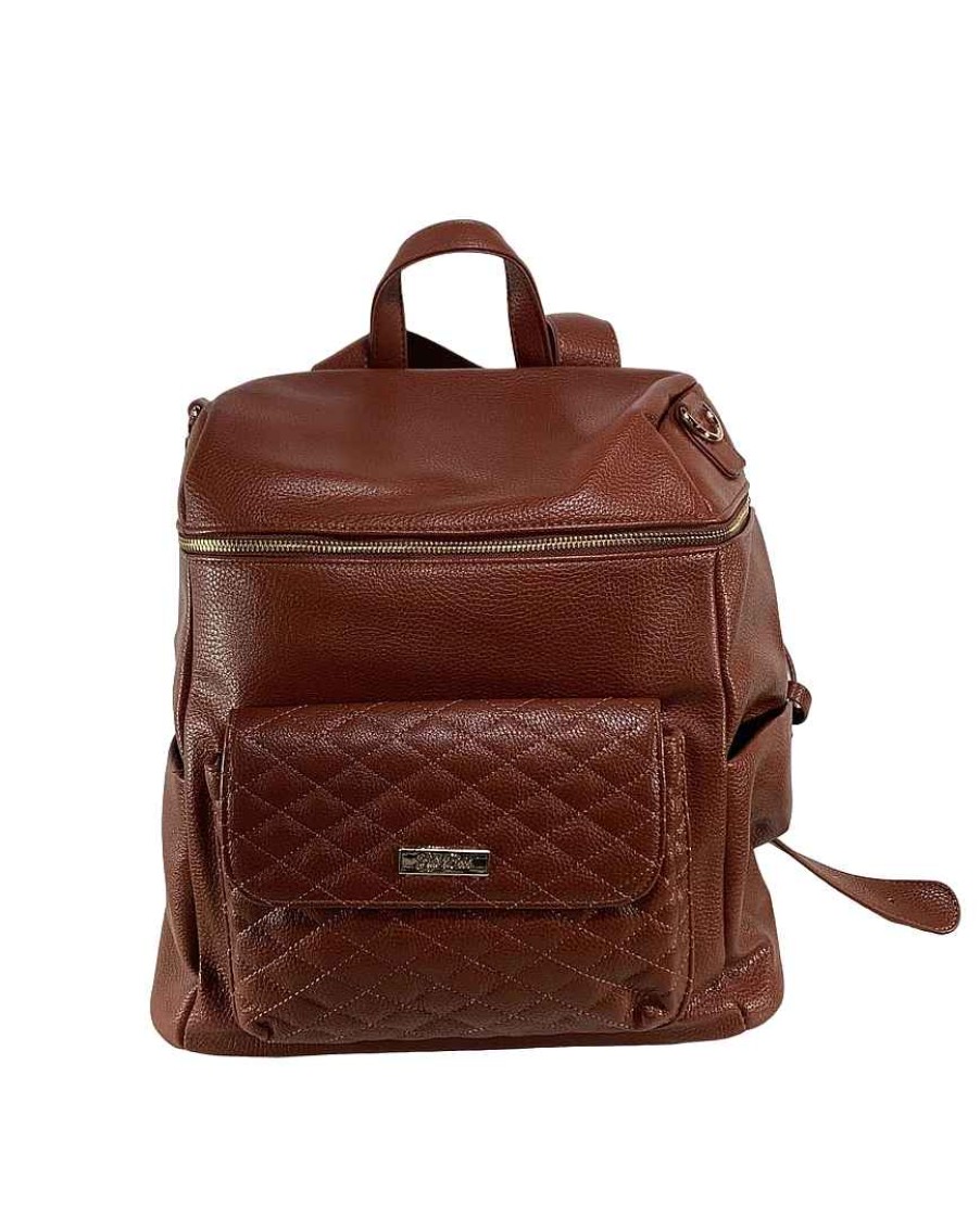 Baby Product Luli Bebe | Luli Bebe Monaco Diaper Bag Large, Caramel Brown