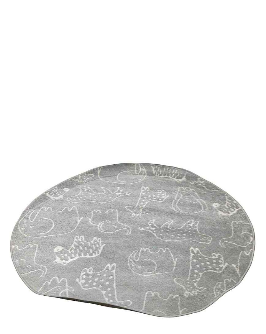 Baby Product Unique Loom | Unique Loom Whimsy Kids Round Rug, Gray 5'3"