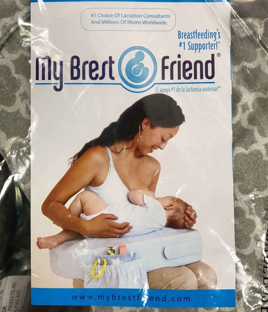 Baby Product My Brest Friend | My Brest Friend Nursing Pillow, Flowing Fans Gray/White