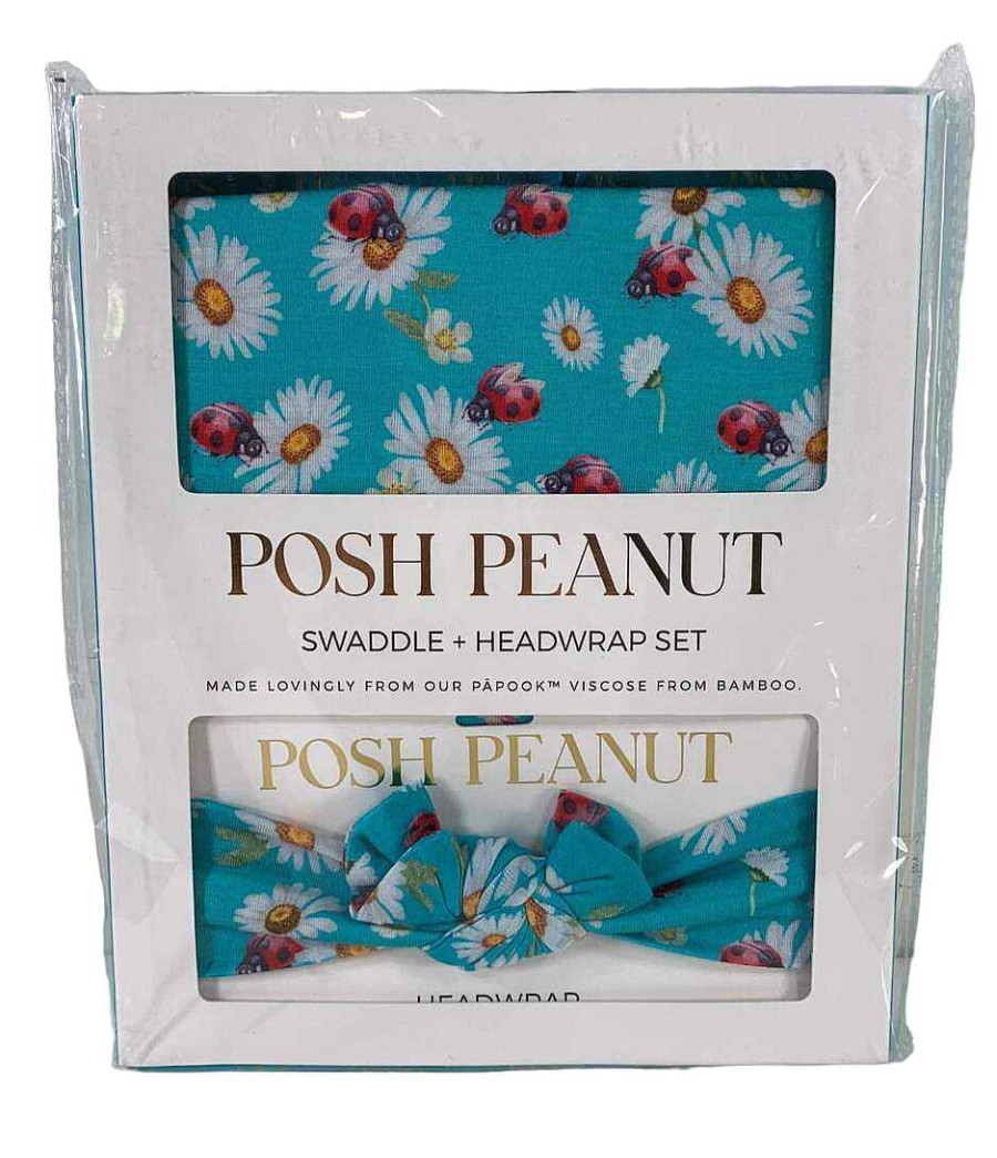 Baby Product Posh Peanut | Posh Peanut Swaddle And Headband Set, Ladybug