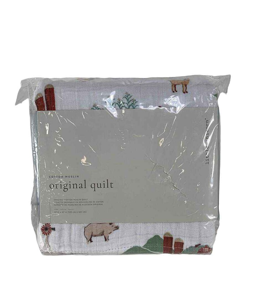 Baby Product Little Unicorn | Little Unicorn Cotton Muslin Quilt, Farmyard