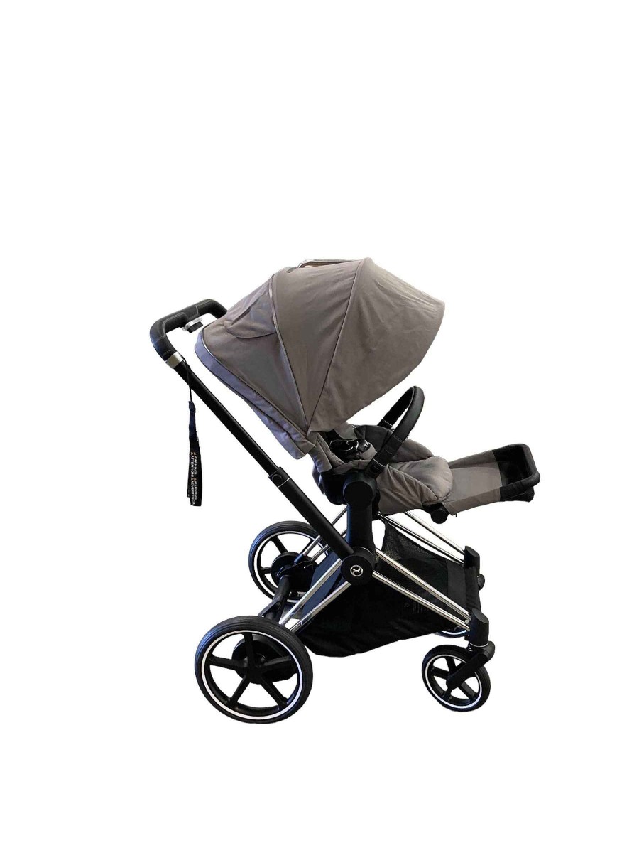 Baby Product Cybex | Cybex E-Priam Electric Stroller, 2019, Chrome With Black Details, Soho Grey