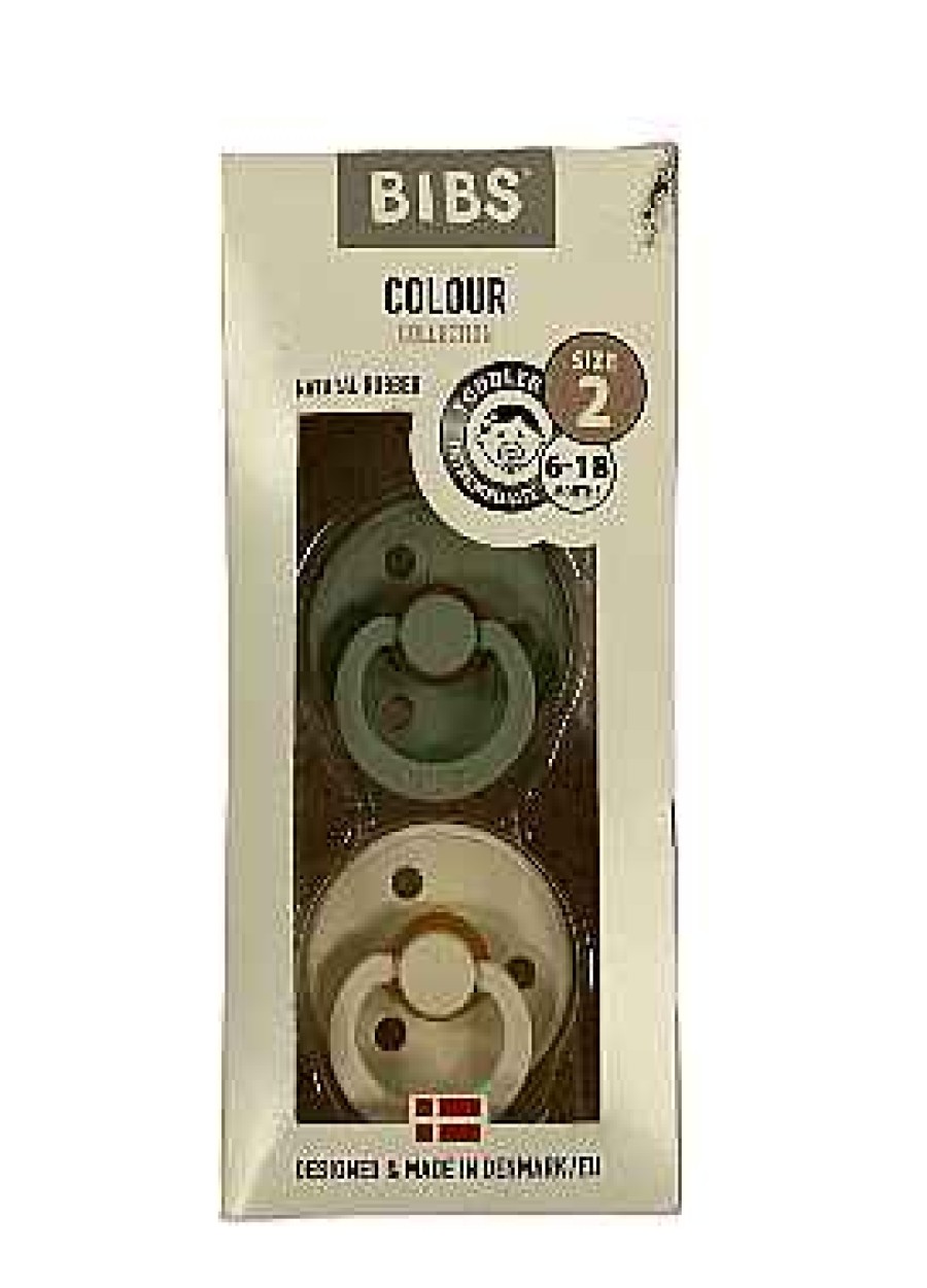 Baby Product BIBS | Bibs 2Pack Pacifiers, Size 2, Ivory/Sage