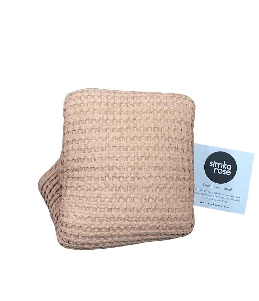 Baby Product Simka Rose | Simka Rose Waffle Baby Blanket, Clay