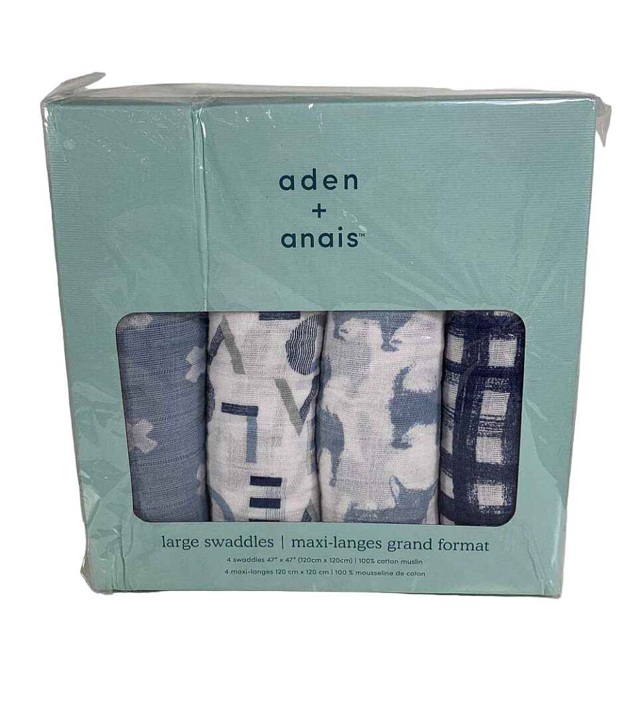 Baby Product Brand New | Aden + Anais Cotton Muslin Swaddle, 4Pk, Waverly