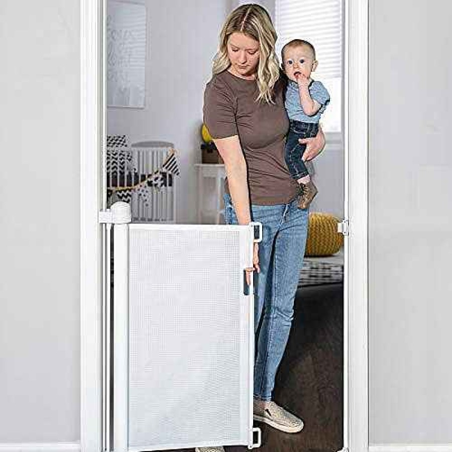 Baby Product Brand New | Yoofor Retractable Baby Gate, White