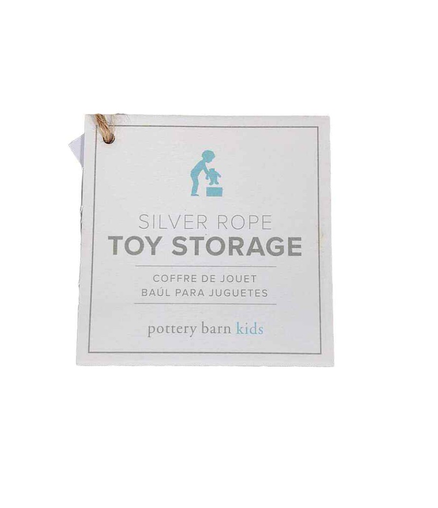 Baby Product Pottery Barn Kids | Pottery Barn Kids Silver Rope Toy Chest