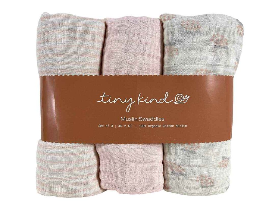 Baby Product Tiny Kind | Tiny Kind Muslin Swaddle 3 Pack, Floral Bunch