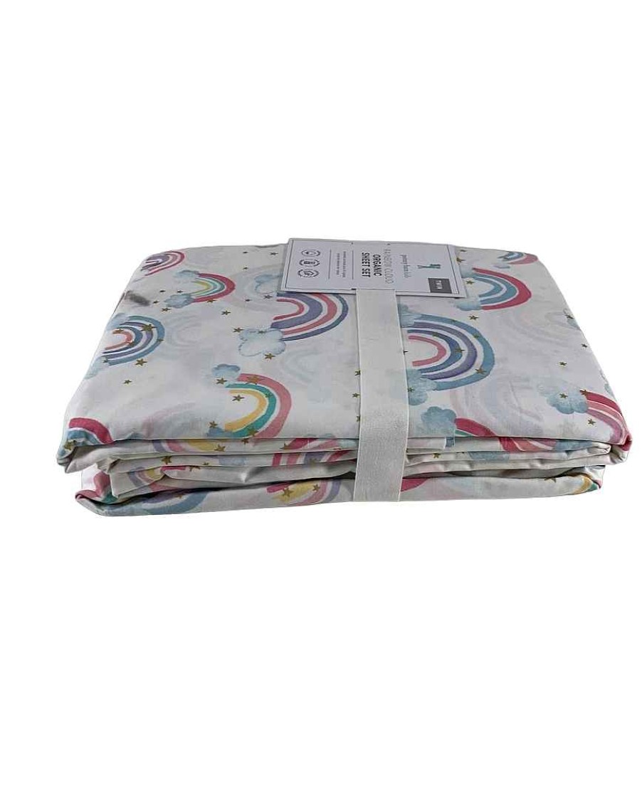 Baby Product Pottery Barn Kids | Pottery Barn Kids Organic Sheet Set, Twin, Rainbow Cloud