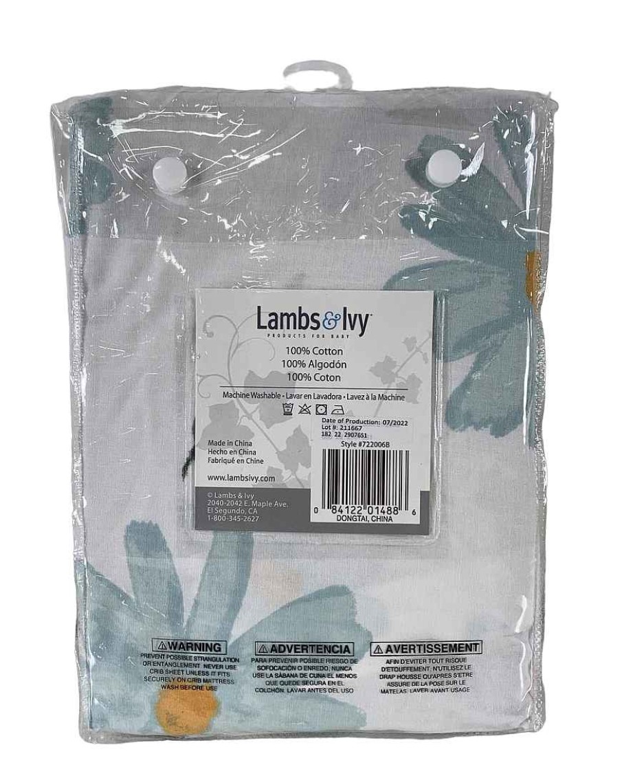 Baby Product Lambs u0026 Ivy | Lambs & Ivy Fitted Crib Sheet, Sweet Daisy Collection