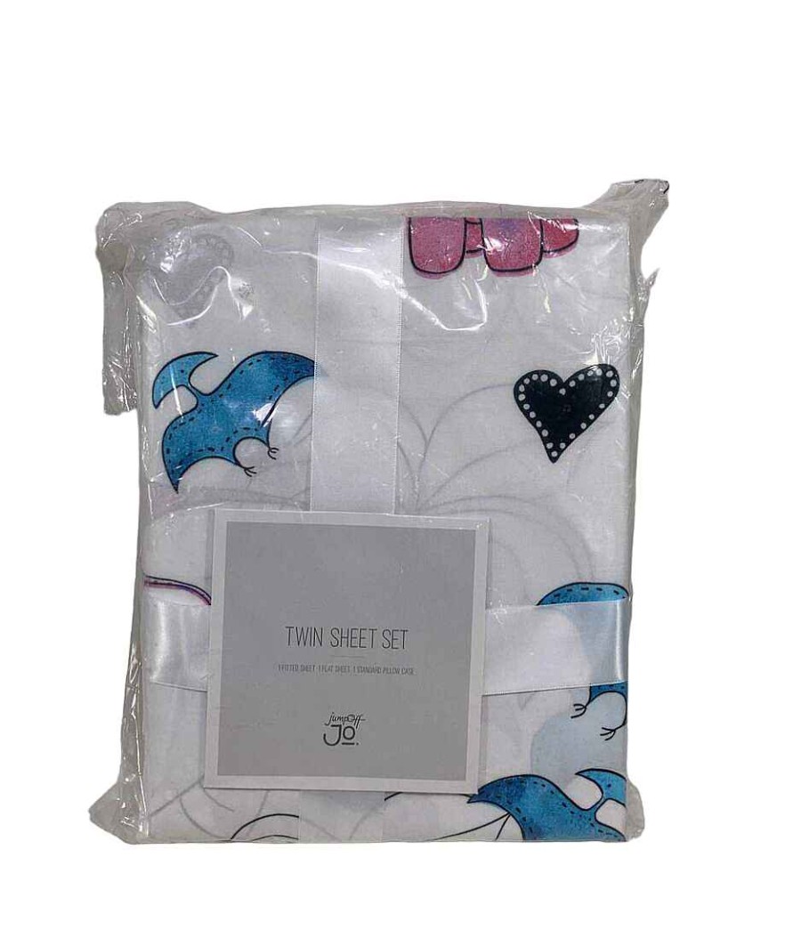 Baby Product JumpOff Jo | Jumpoff Jo Twin Sheet Set, Pink Dinosaur