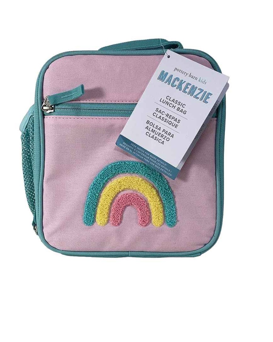 Baby Product Pottery Barn Kids | Pottery Barn Kids Mackenzie Pink Rainbows Chenille Classic Lunch Box