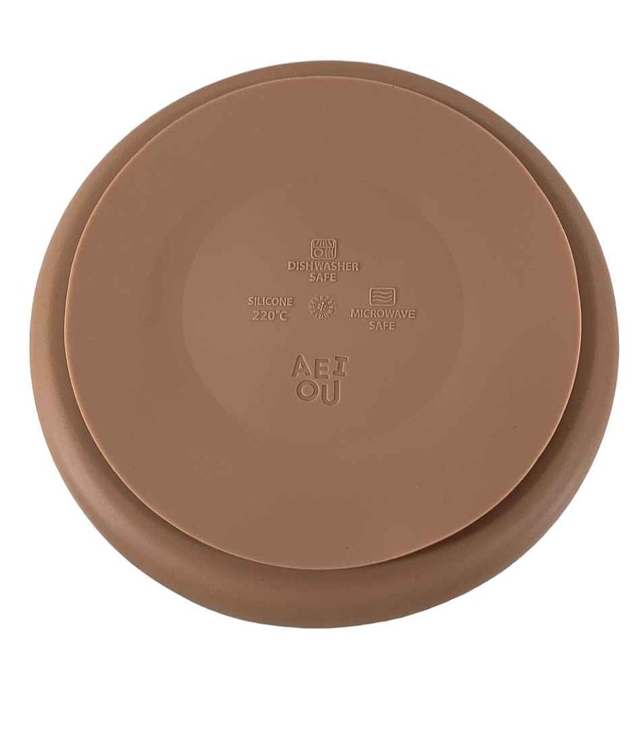 Baby Product AEIOU | Aeiou Suction Divided Plate, Clay