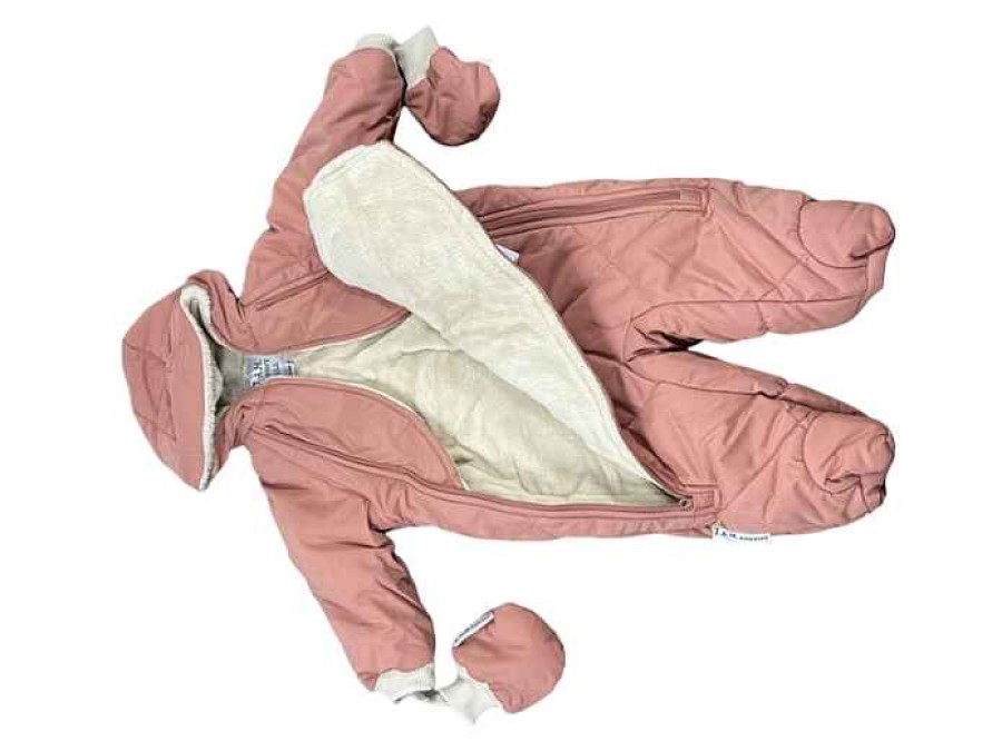 Baby Product 7 A.M. Enfant | 7 A.M. Enfant Benji Snowsuit Bebe, Rose Dawn Quilted