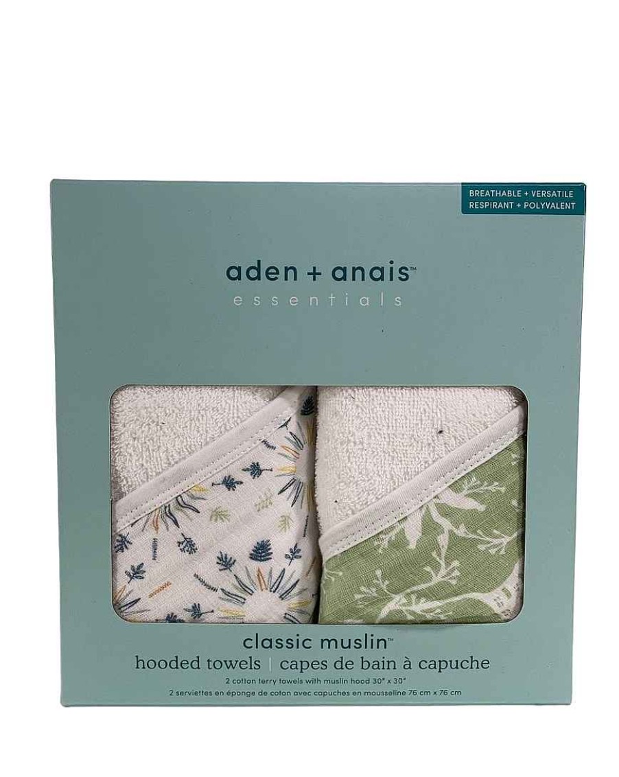 Baby Product Aden + Anais | Aden + Anais Essentials Cotton Muslin Hooded Towel, 2 Pack, Harmony