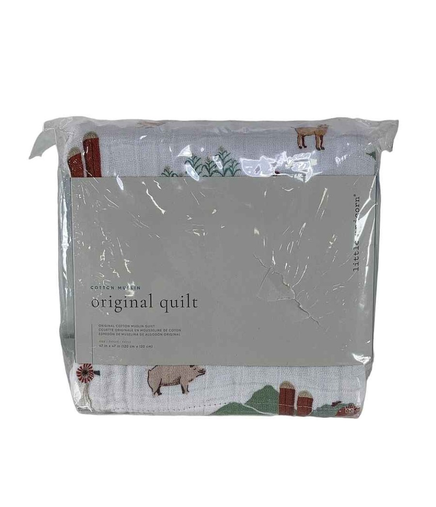 Baby Product Little Unicorn | Little Unicorn Cotton Muslin Quilt, Farmyard