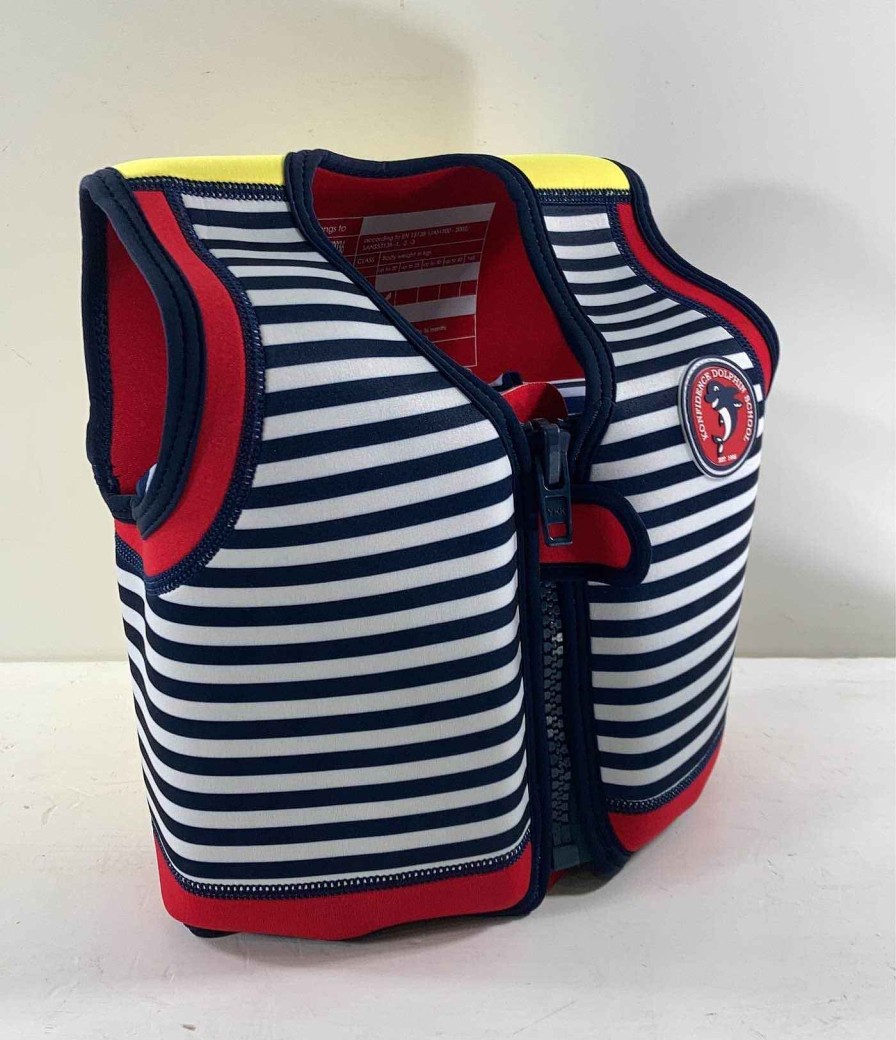 Baby Product Konfidence | Konfidence Swim Jacket, Child Small, Hamptons Navy Stripe