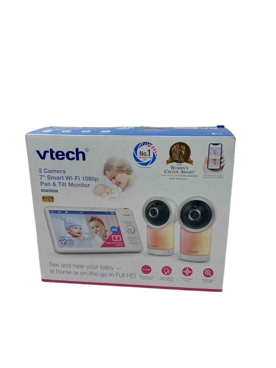 Baby Product VTech | Vtech 2 Camera 7" Smart Wifi 1080P Pan And Tilt Monitor Rm7766-2Hd