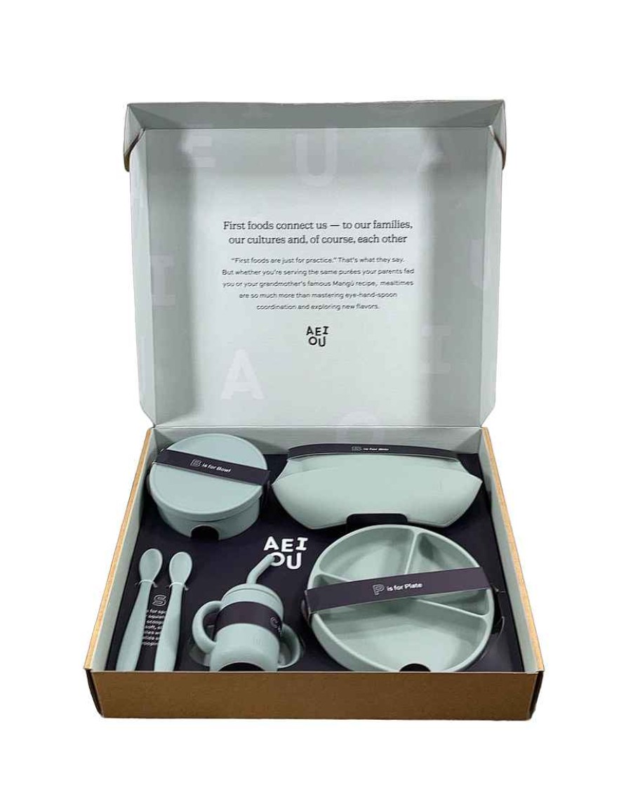 Baby Product AEIOU | Aeiou Future Foodie Gift Set, Sage