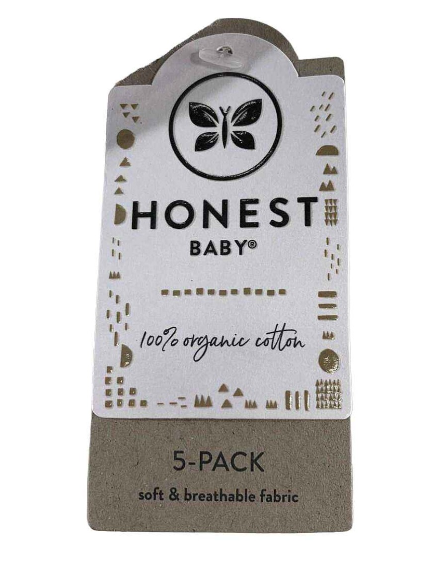 Baby Product Honest Baby | Honest Baby 5-Pack Organic Cotton Multi-Layer Woven Burp Cloths, Watercolor World