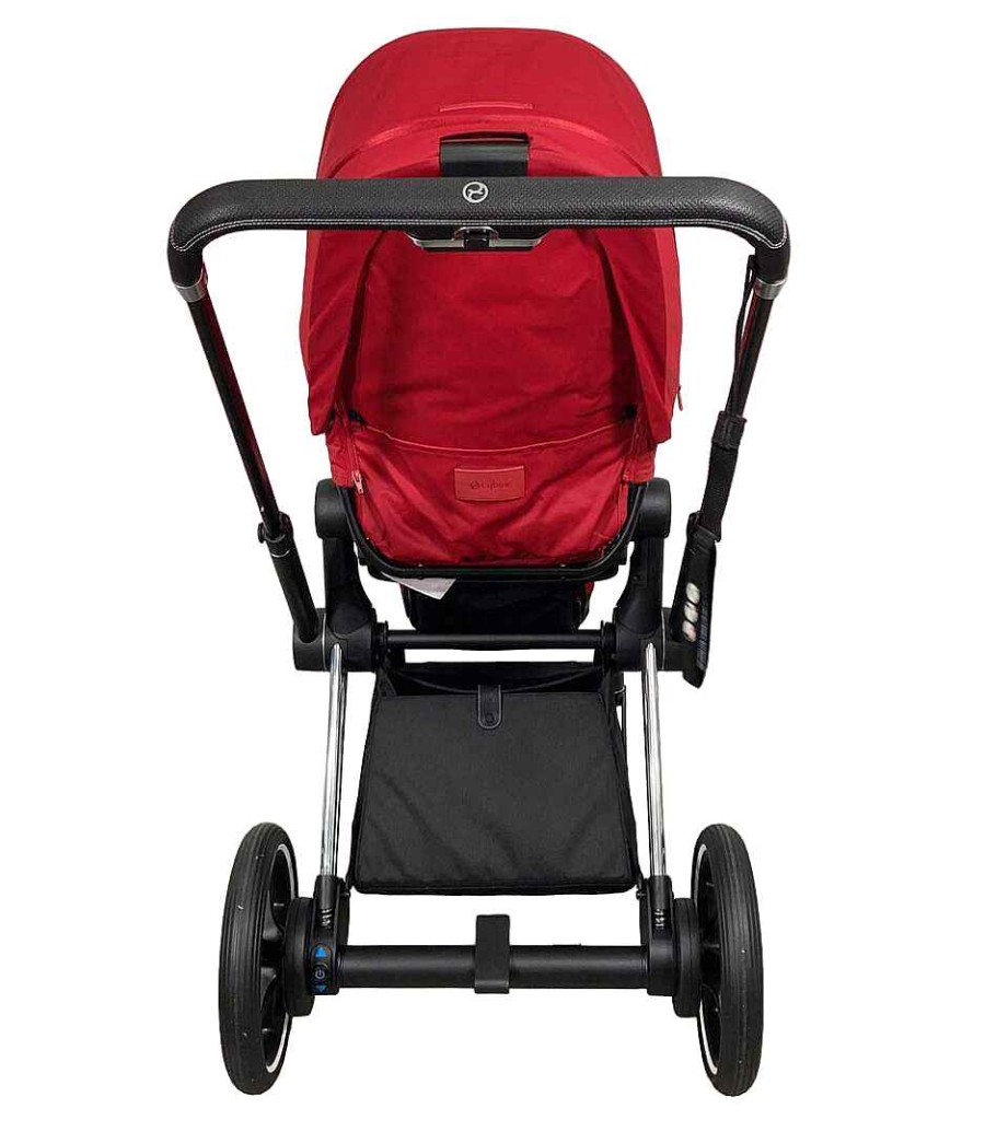 Baby Product Cybex | Cybex E-Priam Electric Stroller, 2019, Chrome With Black Details, True Red