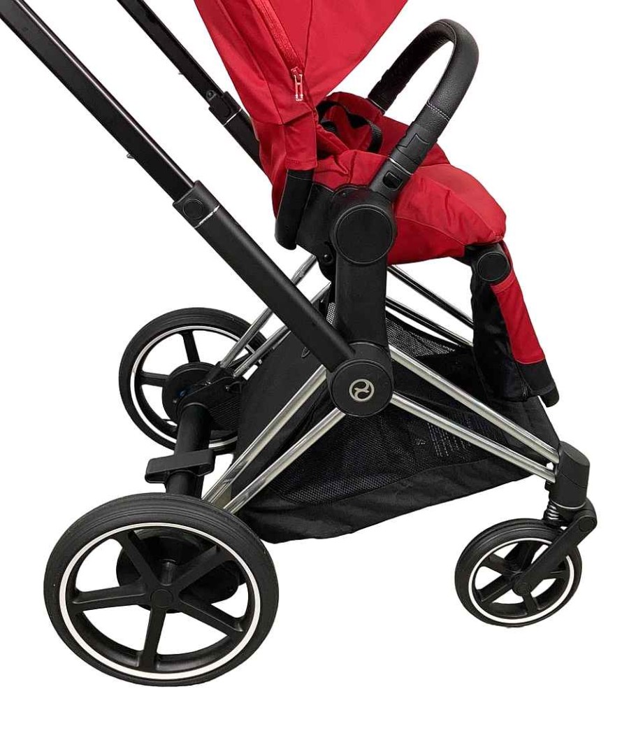 Baby Product Cybex | Cybex E-Priam Electric Stroller, 2019, Chrome With Black Details, True Red