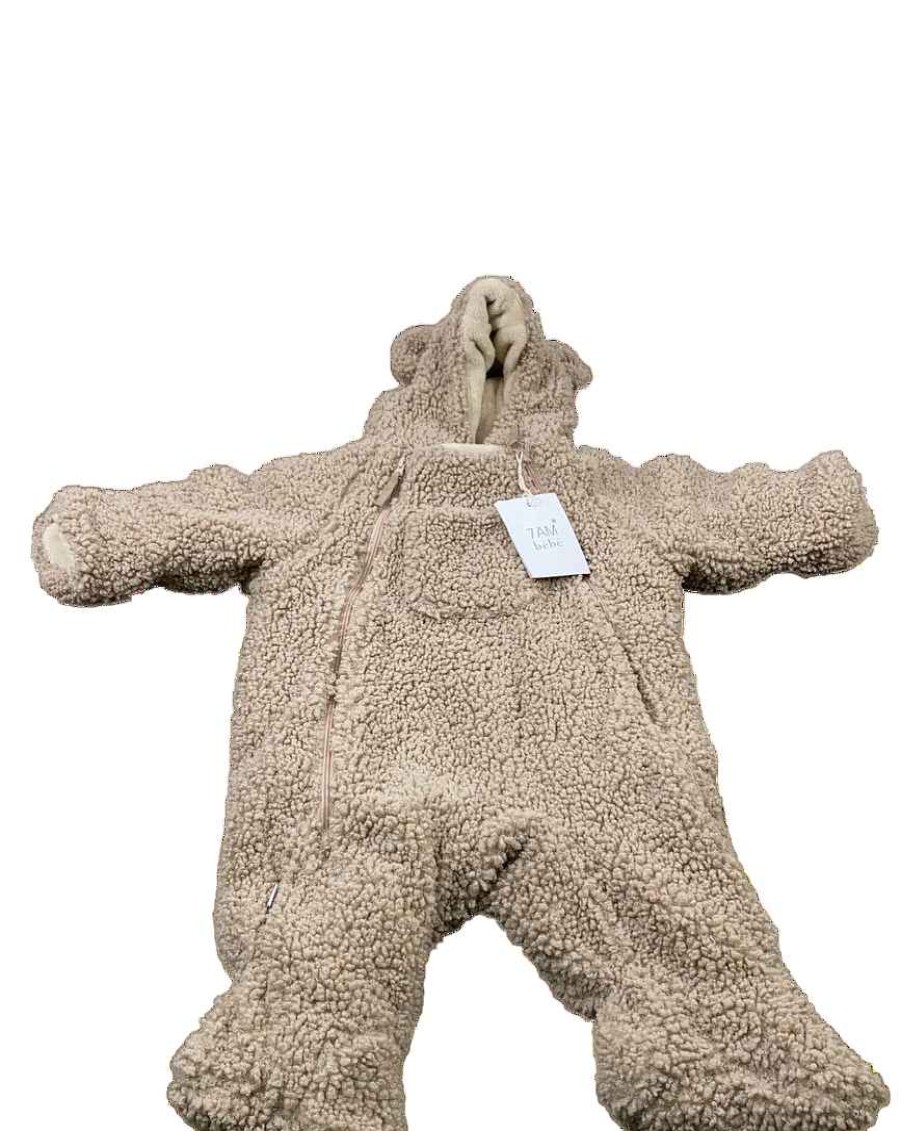 Baby Product 7 A.M. Enfant | 7 A.M. Enfant Teddy Jumpsuit, 6-12M, Oatmeal