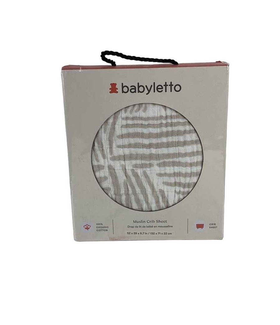 Baby Product Babyletto | Babyletto Muslin All-Stages Midi Crib Sheet, Oat Stripe