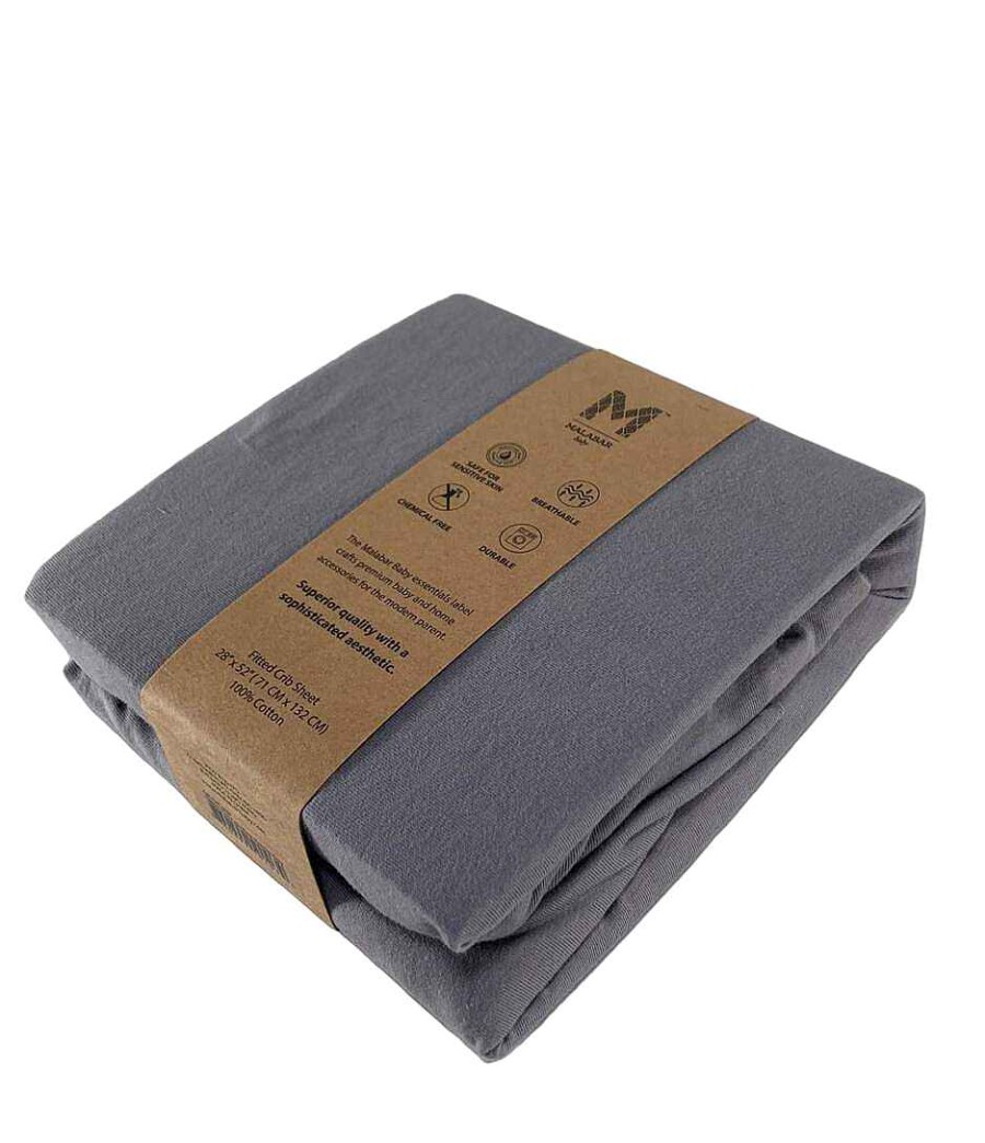 Baby Product Malabar Baby | Malabar Baby Fitted Crib Sheet, Gray