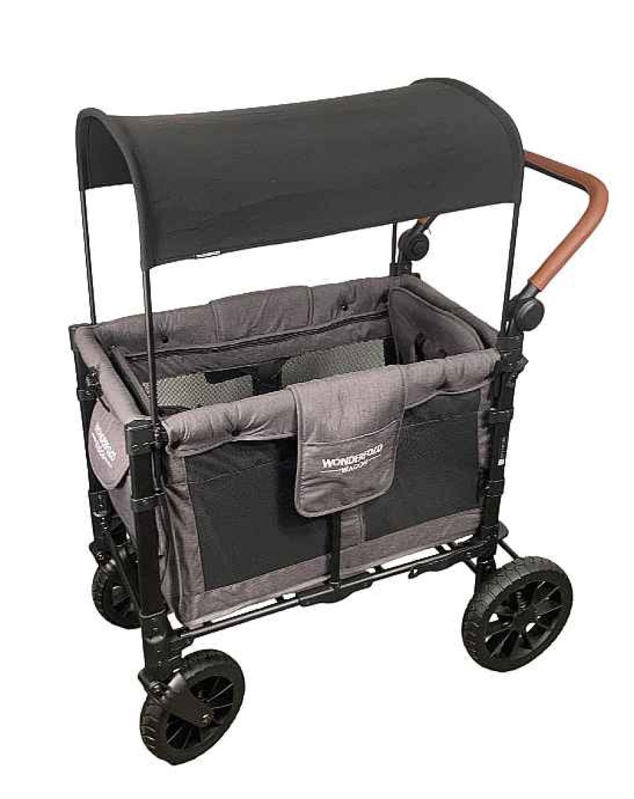 Baby Product Wonderfold | Wonderfold W2 Luxe Multifunctional Double Stroller Wagon, Charcoal Gray,